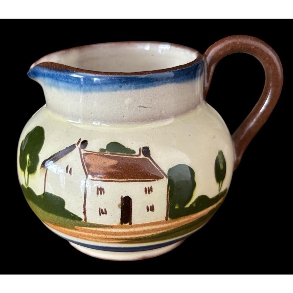 Creamer Motto Ware Cottage TORQUAY POTTERY England "time ripens all things" 3”